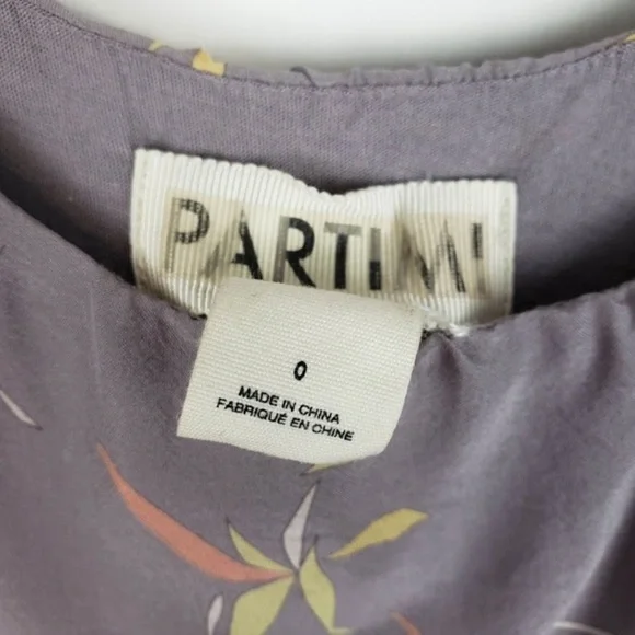 Anthropologie Partimi 100% silk bubble hem dress womens 0 lavender grey party - Picture 3 of 7